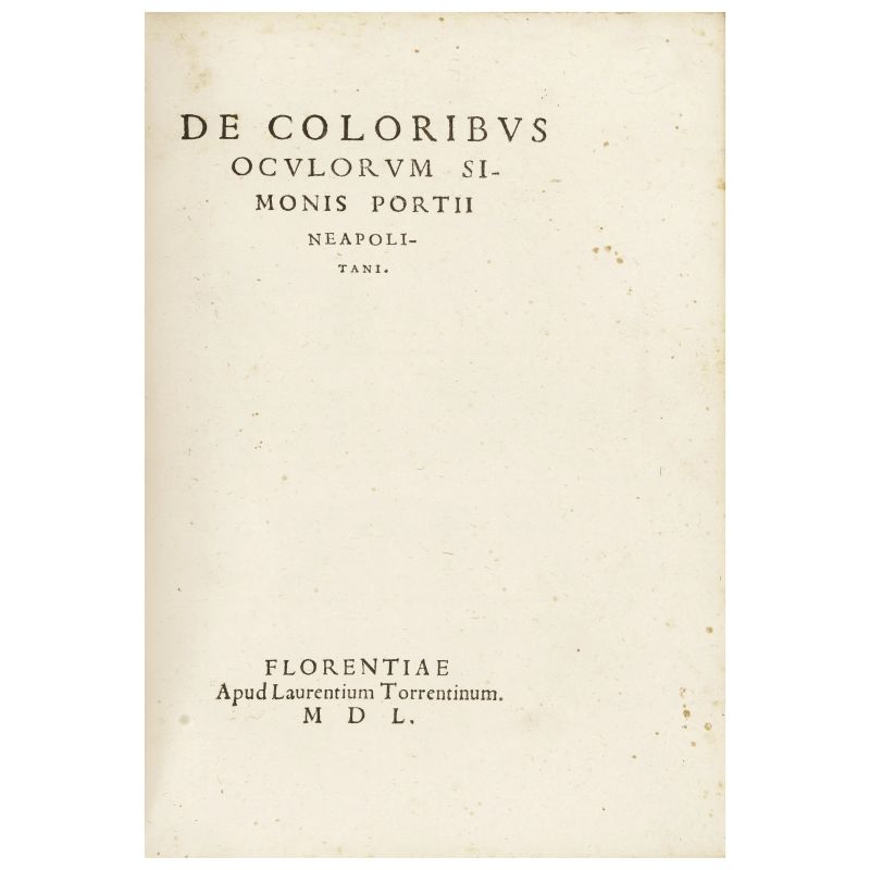 The first work is one of the earliest monographs on ophthalmology  - Auction BOOKS, MANUSCRIPTS AND AUTOGRAPHS - Pandolfini Casa d'Aste