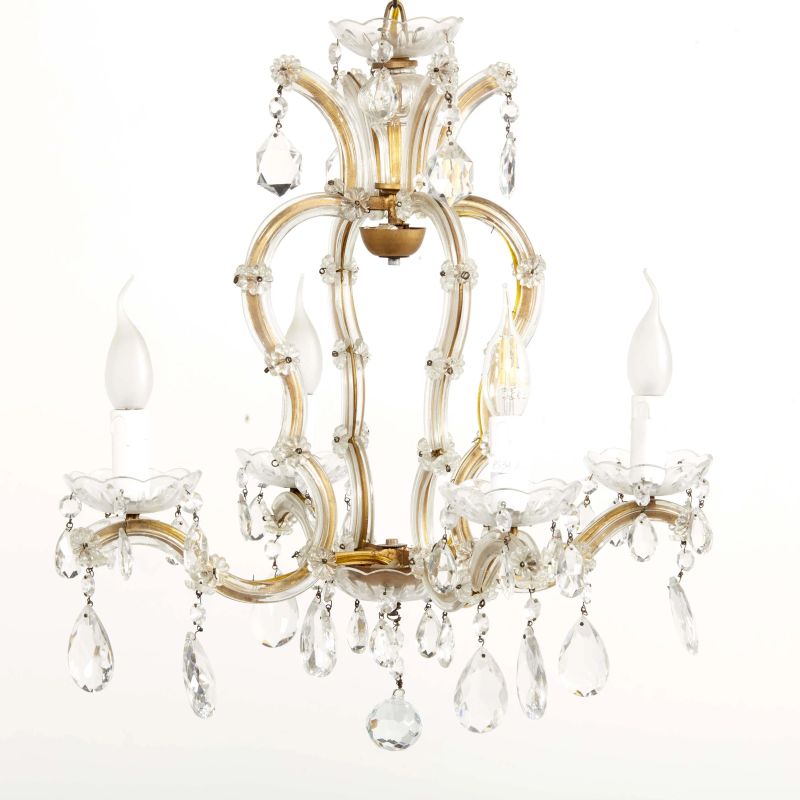 A CHANDELIER, 20TH CENTURY  - Auction ONLINE AUCTION | ARREDARE CON STILE. MOBILI E OGGETTI D'ARTE - Pandolfini Casa d'Aste