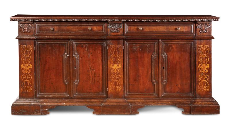      GRANDE CREDENZA, ITALIA SETTENTRIONALE, FINE SECOLO XVII   - Auction European furniture and works of art - Pandolfini Casa d'Aste