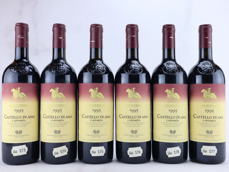 



L&rsquo;Apparita Castello di Ama 1995  - Asta ALCHIMIA - Vini Pregiati e da Collezione - Pandolfini Casa d'Aste