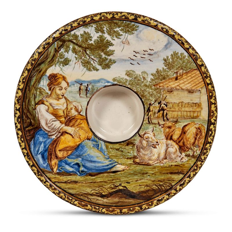 



A SAUCER "TRAMBLEUSE", CASTELLI, LATE 18TH CENTURY  - Auction CERAMICS. MAJOLICA AND PORCELAIN FROM THE RENAISSANCE TO THE 18TH CENTURY - Pandolfini Casa d'Aste
