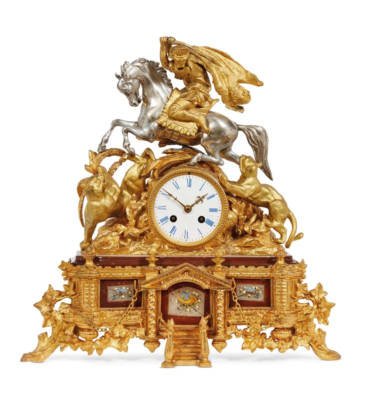      OROLOGIO DA CAMINO, FRANCIA, SECOLO XIX   - Auction Online Auction | Furniture, Works of Art and Paintings from Veneta propriety - Pandolfini Casa d'Aste