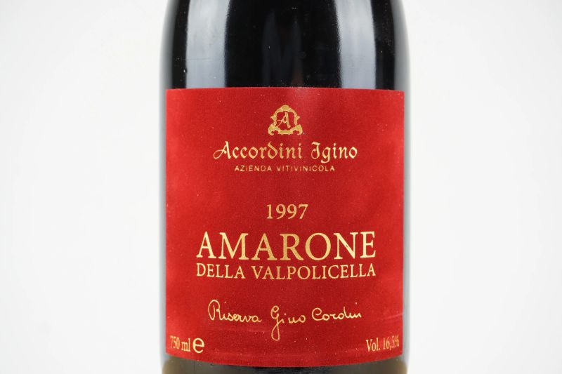Amarone della Valpolicella Riserva Gino Cordini Accordini Igino 1997  - Asta ASTA A TEMPO | Smart Wine - Pandolfini Casa d'Aste