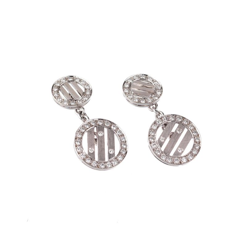 



ROUND DIAMOND CUFFLINKS IN 18KT WHITE GOLD  - Auction JEWELS - Pandolfini Casa d'Aste