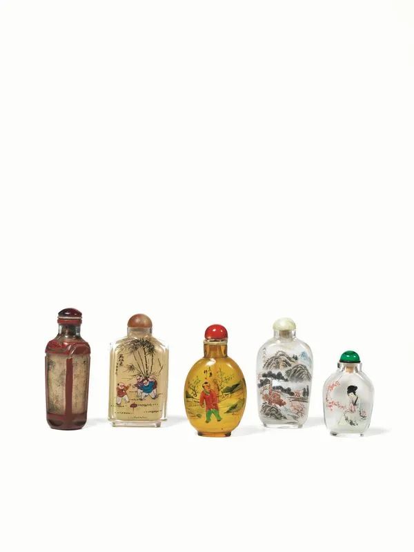 CINQUE SNUFF BOTTLES, CINA, SEC. XX  - Asta Arte Orientale - Pandolfini Casa d'Aste