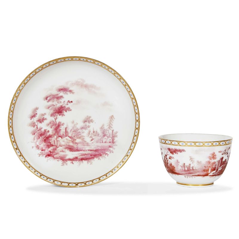 A GINORI CUP WITH SAUCER, DOCCIA, LATE 18TH CENTURY  - Auction ONLINE AUCTION | COLLECTABLE CUPS - Pandolfini Casa d'Aste