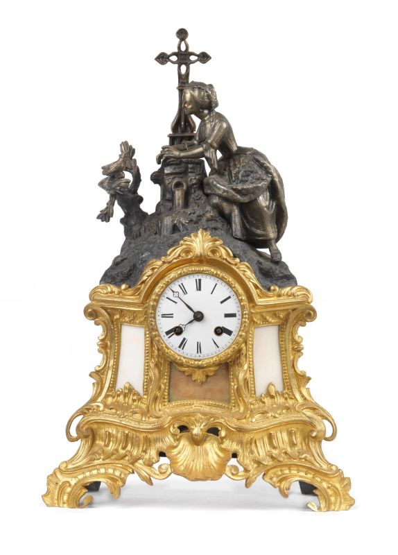      OROLOGIO DA CAMINO, FRANCIA, MET&Agrave; SECOLO XIX   - Auction Online Auction | Furniture, Works of Art and Paintings from Veneta propriety - Pandolfini Casa d'Aste