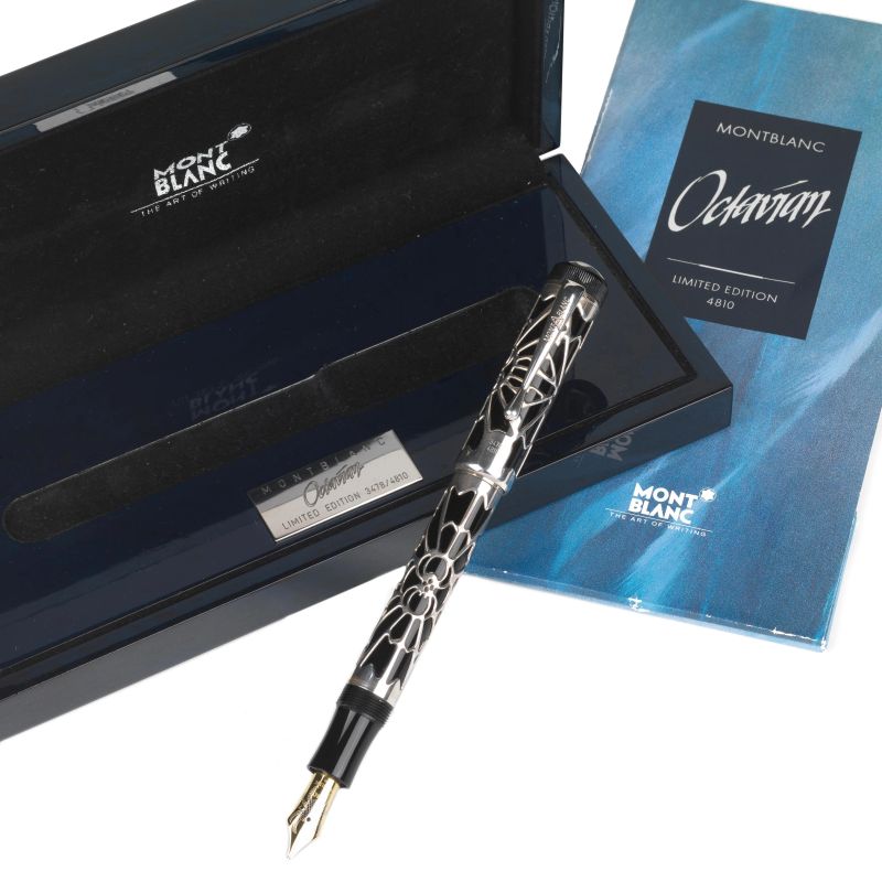 Montblanc : MONTBLANC &quot;OCTAVIAN&quot; PENNA STILOGRAFICA SERIE PATRON OF ART EDIZIONE LIMITATA N. 3478/4810, ANNO 1994  - Asta ASTA A TEMPO | OROLOGI E PENNE - Pandolfini Casa d'Aste