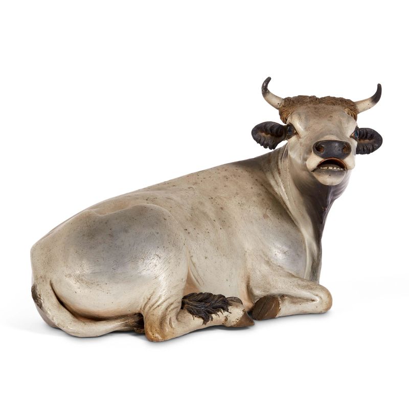 



A CROUCHED COW, NAPLES, 18TH/19TH CENTURY  - Auction NEAPOLITAN NATIVITY SHEPHERDS - Pandolfini Casa d'Aste