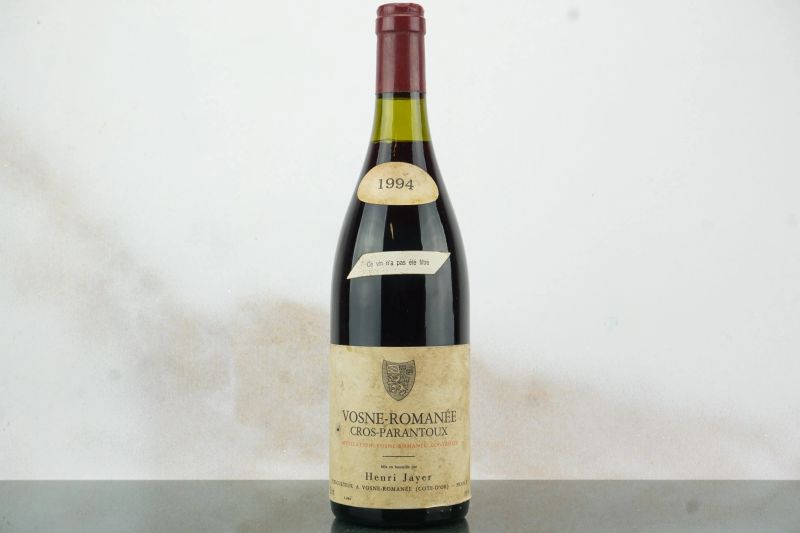 Vosne-Roman&eacute;e Cros Parantoux Domaine Henri Jayer 1994  - Auction LA RAFFINATEZZA DELLA COMPLESSITA' - Fine and Rare Wine - Pandolfini Casa d'Aste