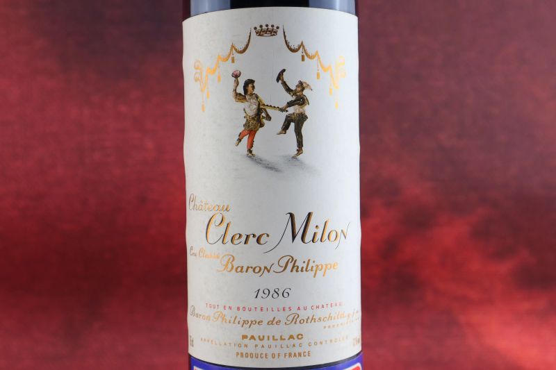 Chateau Clerc Milon 1986  - Asta Smart Wine 2.0 | Summer Edition - Pandolfini Casa d'Aste