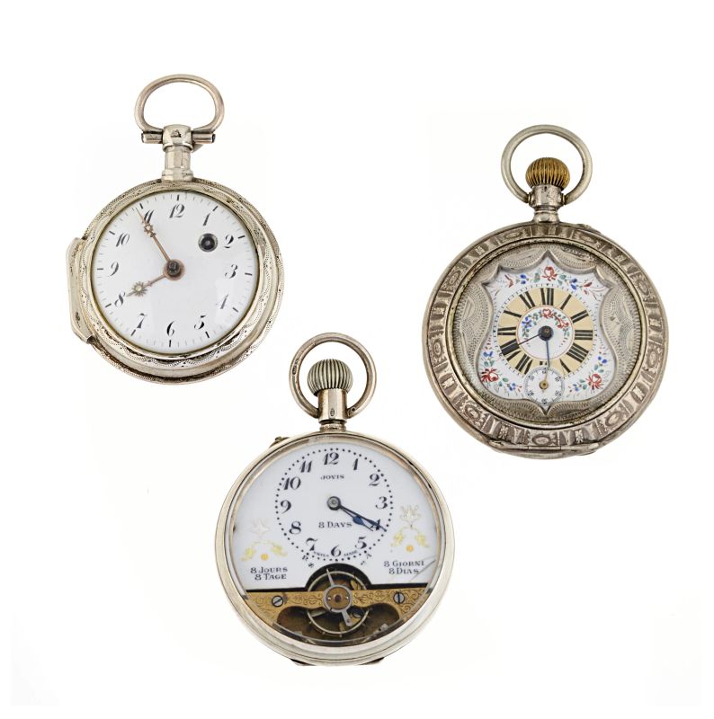 



THREE SILVER POCKET WATCHES  - Auction WATCHES - Pandolfini Casa d'Aste