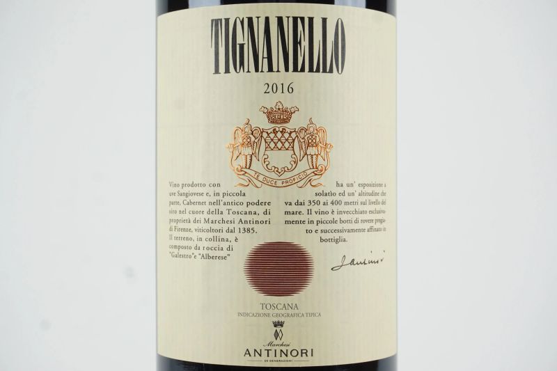      Tignanello Antinori 2016   - Auction ONLINE AUCTION | Smart Wine & Spirits - Pandolfini Casa d'Aste