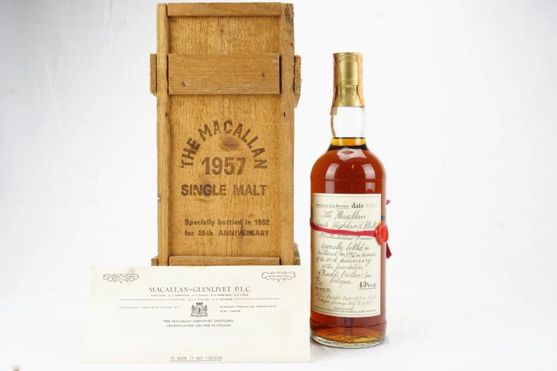      Macallan Red Ribbon 1957    - Asta Whisky e Distillati da Collezione - Pandolfini Casa d'Aste