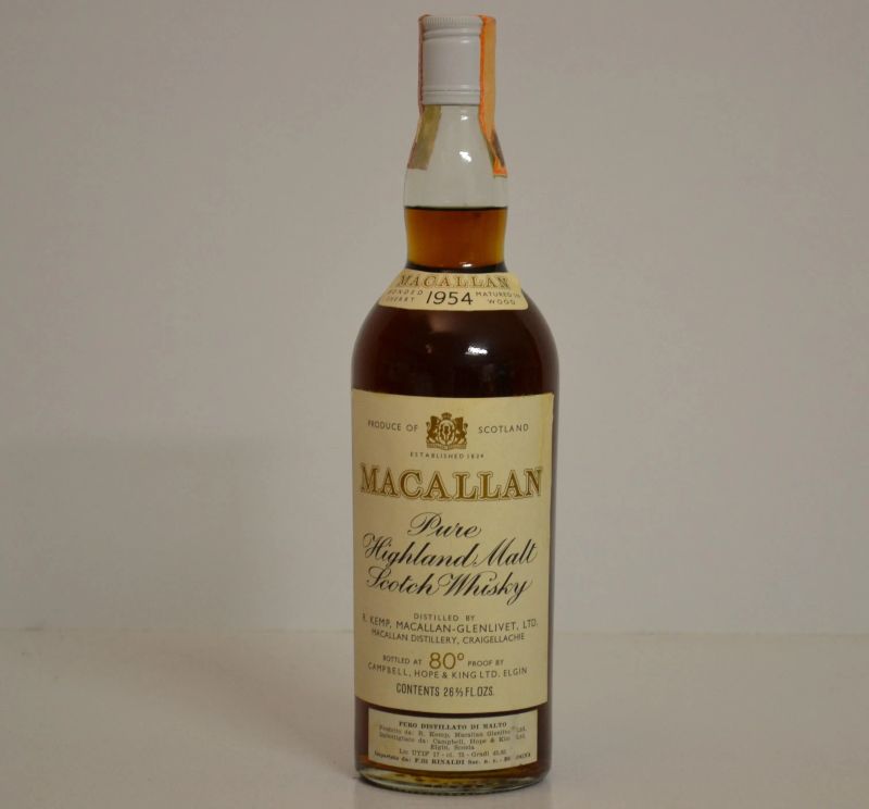 Macallan 1954  - Auction  An Exceptional Selection of International Wines and Spirits from Private Collections - Pandolfini Casa d'Aste