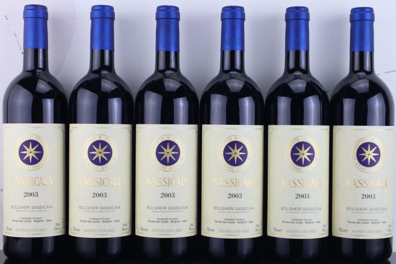 



Sassicaia Tenuta San Guido 2003  - Asta FORMA - Vini Pregiati e da Collezione - Pandolfini Casa d'Aste