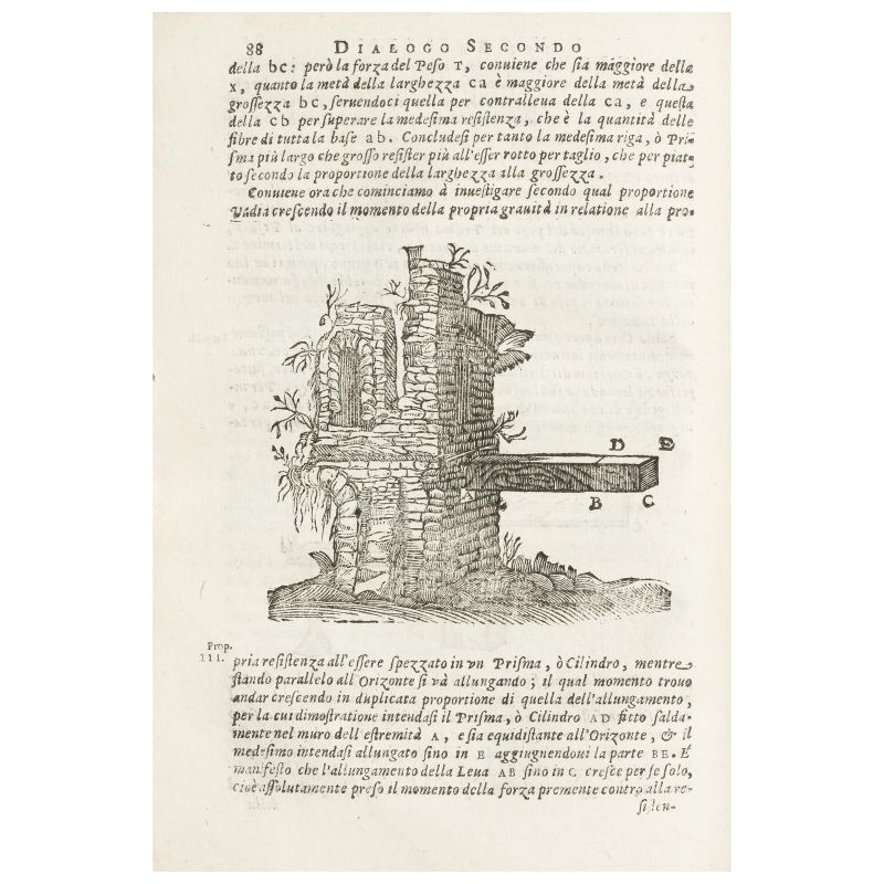 Galilei, Galileo. Discorsi e dimostrazioni matematiche intorno a due nuove scienze attenenti alla meccanica e i movimenti locali. Bologna, Dozza, 1655.  - Asta LIBRI, MANOSCRITTI, AUTOGRAFI E STAMPE - Pandolfini Casa d'Aste