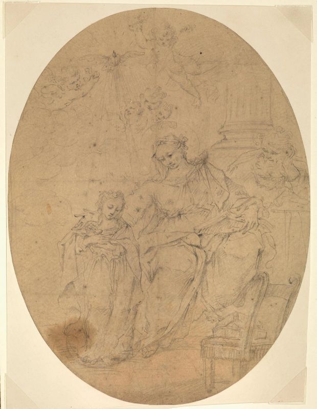 Scuola bolognese, prima met&agrave; sec. XVIII  - Auction Works on paper: 15th to 19th century drawings, paintings and prints - Pandolfini Casa d'Aste
