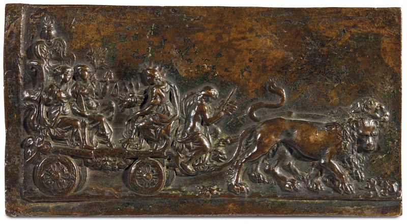 Netherlands, late 16th century, The triumph of justice, bronze  - Auction PLAQUETS, MEDALS, BRONZETS - Pandolfini Casa d'Aste