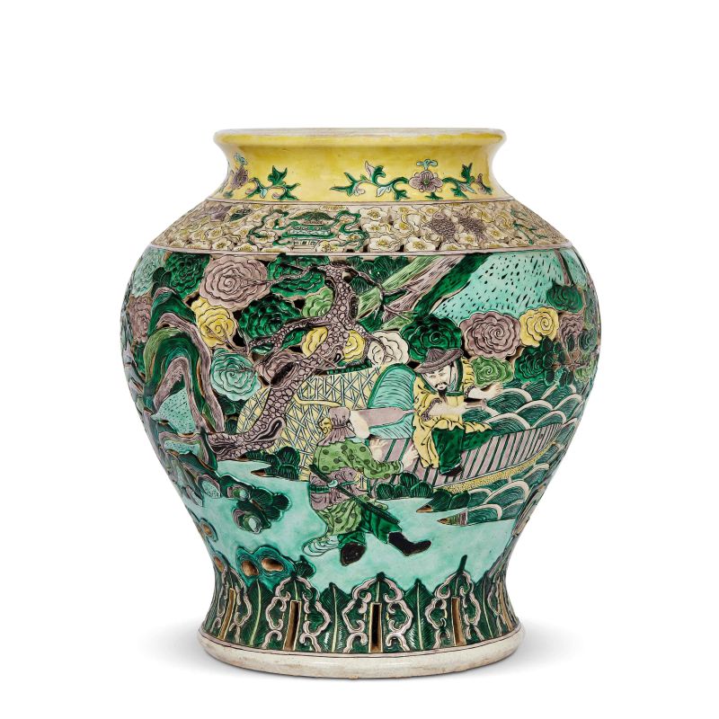GRANDE VASO IN PORCELLANA FAMIGLIA VERDE, CINA, SEC. XIX  - Asta Arte Orientale | 东方艺术 - Pandolfini Casa d'Aste