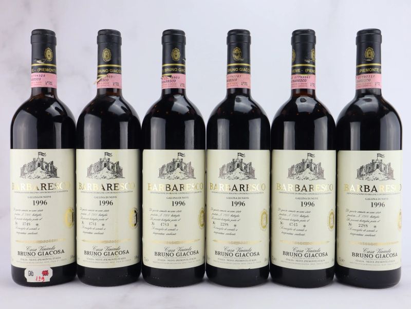 



Barbaresco Gallina&nbsp; Etichetta Bianca Bruno Giacosa 1996  - Auction ALCHIMIA - Fine and Rare Wine - Pandolfini Casa d'Aste