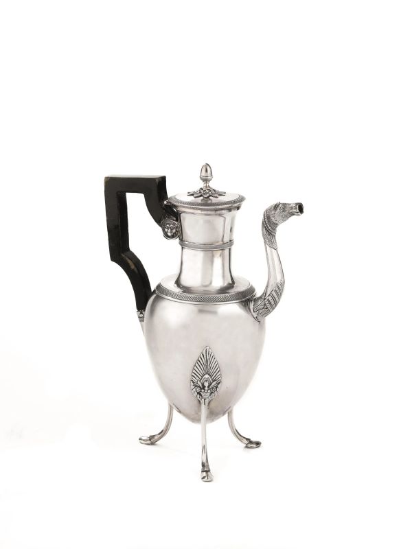 CAFFETTIERA, TORINO, 1820 CIRCA, ARGENTIERE ANDREA STUARDI  - Auction Fine silver, Coins and Medals, Books - Pandolfini Casa d'Aste