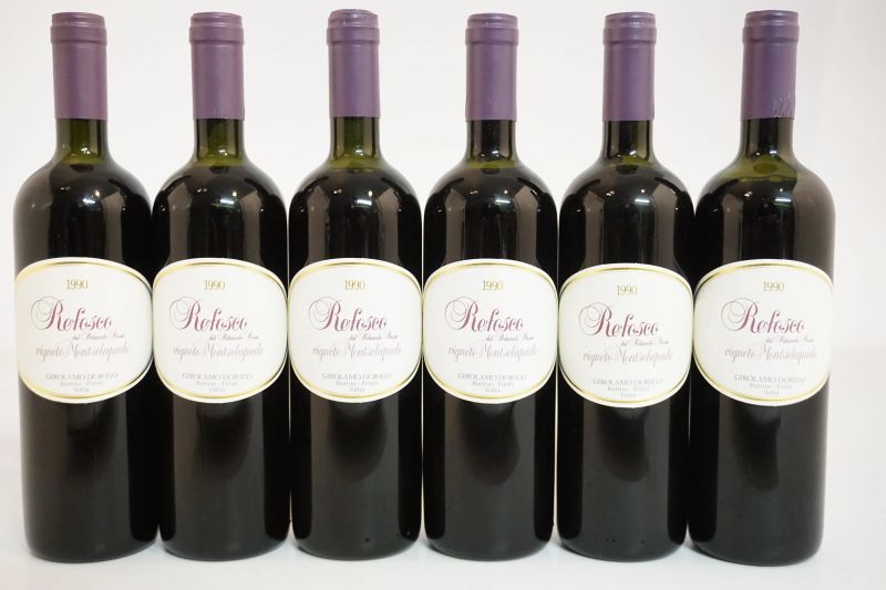 Refosco dal Peduncolo Rosso Vigneto Montsclapade Girolamo Dorigo 1990  - Asta ASTA A TEMPO | Smart Wine - Pandolfini Casa d'Aste