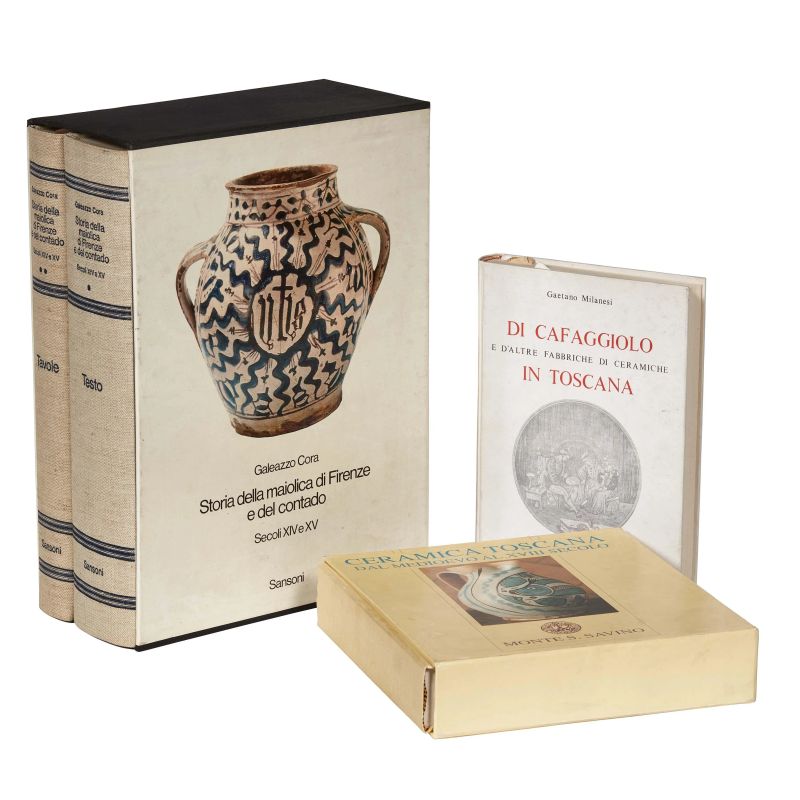 MAIOLICA. TOSCANA. Lotto di 3 volumi.  - Auction ONLINE AUCTION | MONTELUPO: RENAISSANCE MAIOLICA - Pandolfini Casa d'Aste