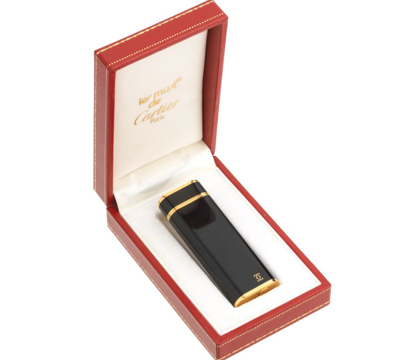 CARTIER ACCENDINO PLACCATO ORO GIALLO E LACCA CINESE  - Auction Jewels, watches, pens and silver - Pandolfini Casa d'Aste