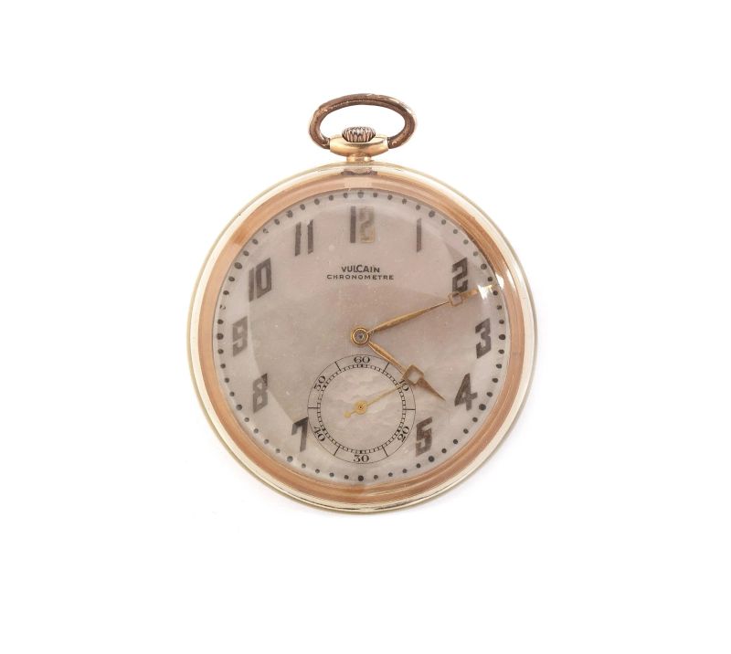 VULCAIN OROLOGIO DA TASCA IN ORO GIALLO  - Asta Gioielli, orologi da polso e da tasca, penne e argenti - Pandolfini Casa d'Aste