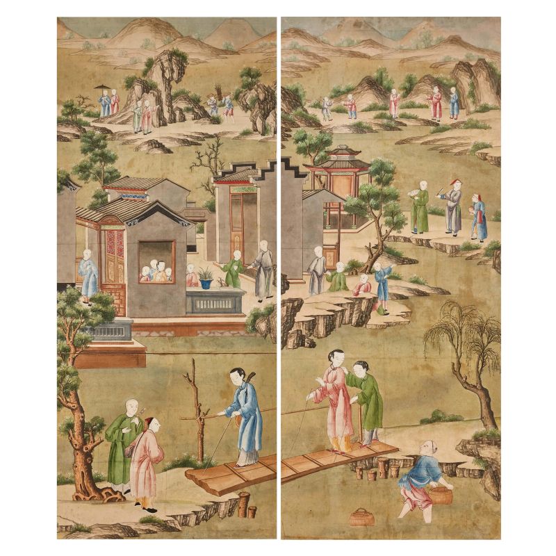 



PAIR OF PANELS, CHINA, QING DYNASTY, 18TH&ndash;19TH CENTURY  - Auction Asian Art | 东方艺术 - Pandolfini Casa d'Aste