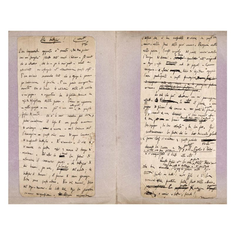 



Bella bozza manoscritta di Mussolini  - Asta LIBRI, MANOSCRITTI, AUTOGRAFI E STAMPE - Pandolfini Casa d'Aste