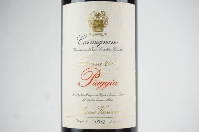      Piaggia Riserva Piaggia 2003   - Asta ASTA A TEMPO | Smart Wine & Spirits - Pandolfini Casa d'Aste