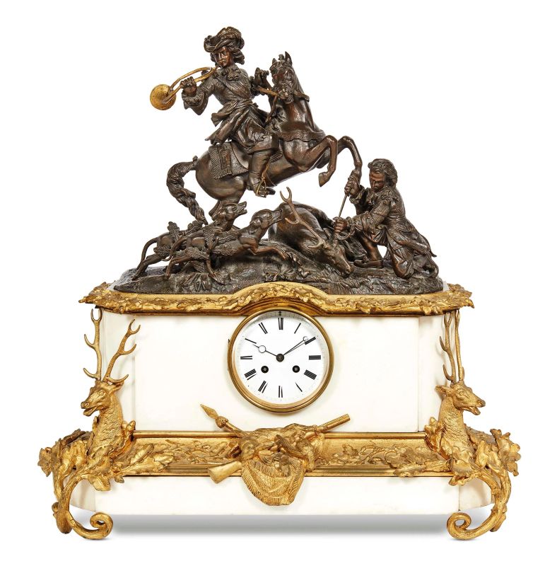      OROLOGIO DA CAMINO, AUSTRIA, SECOLO XIX   - Auction Online Auction | Furniture and Works of Art from private collections and from a Veneto property - part three - Pandolfini Casa d'Aste