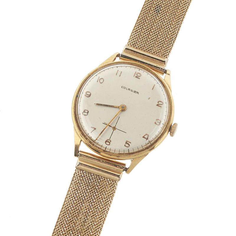 



COURSIER YELLOW GOLD AND METAL WRISTWATCH N. 6400XX  - Auction WATCHES - Pandolfini Casa d'Aste