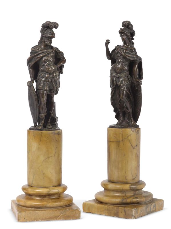 COPPIA DI SCULTURE, SECOLO XVIII  - Auction FOUR CENTURIES OF STYLE BETWEEN ITALY AND FRANCE - Pandolfini Casa d'Aste