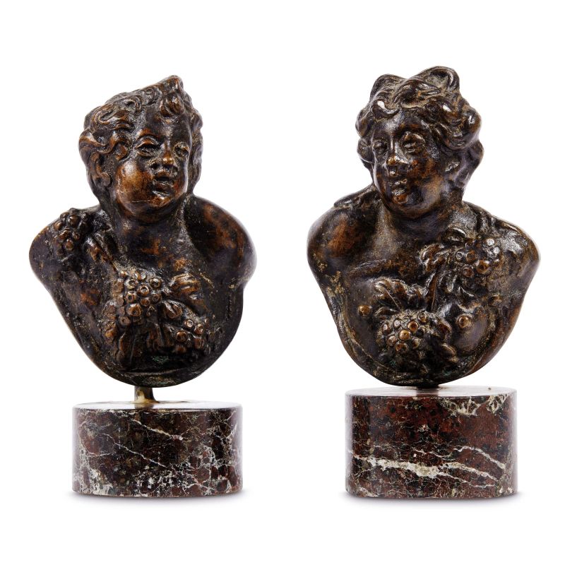 



Workshop of Niccol&ograve; Roccatagliata, Venice, early 17th century, a pair of small busts of bacchantes, bronze  - Auction SCULPTURES AND WORKS OF ART FROM MIDDLE AGES TO 19TH CENTURY - Pandolfini Casa d'Aste