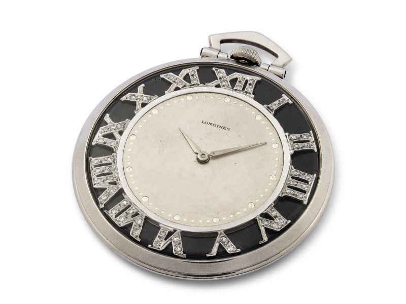 OROLOGIO DA TASCA DECO’ LONGINES IN PLATINO REF.7102  - Auction FINE WATCHES - Pandolfini Casa d'Aste