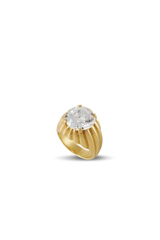 ANELLO BULGARI IN ORO TITOLO 850 E DIAMANTE  - Auction FINE JEWELS - Pandolfini Casa d'Aste