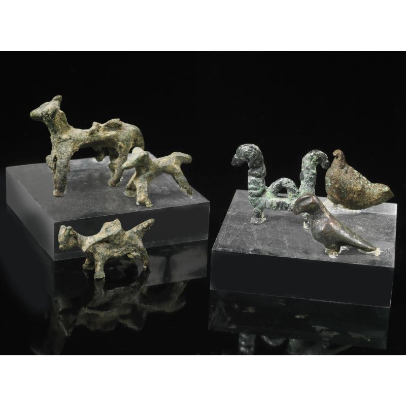 GRUPPO DI STATUETTE ZOOMORFE  - Asta ARCHEOLOGIA - Pandolfini Casa d'Aste