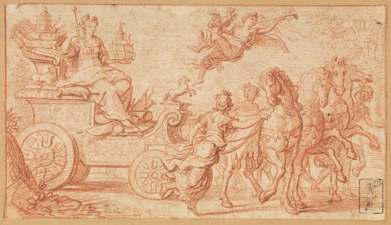 Scuola francese, sec. XVII  - Auction Works on paper: 15th to 19th century drawings, paintings and prints - Pandolfini Casa d'Aste