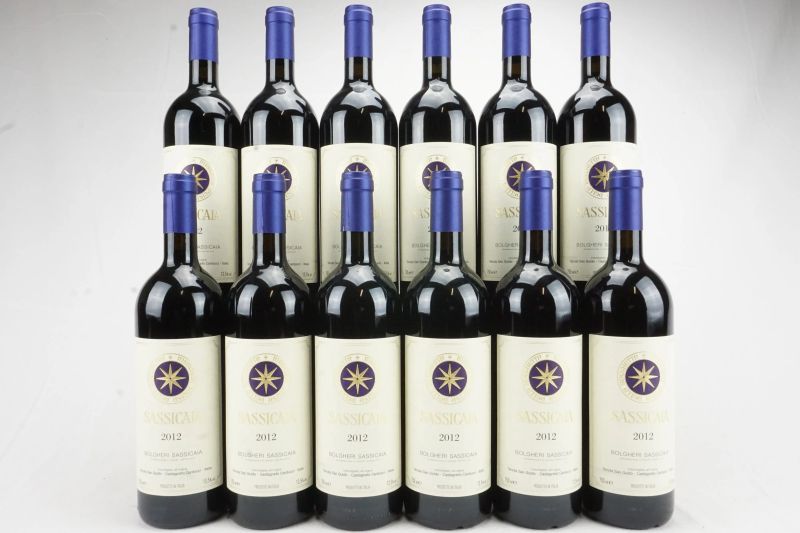      Sassicaia Tenuta San Guido 2012   - Asta Il Fascino e l'Eleganza - Un percorso tra i migliori Vini italiani e francesi - Pandolfini Casa d'Aste