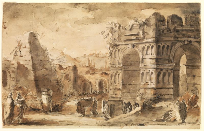 Scuola francese, sec. XVII  - Auction Works on paper: 15th to 19th century drawings, paintings and prints - Pandolfini Casa d'Aste