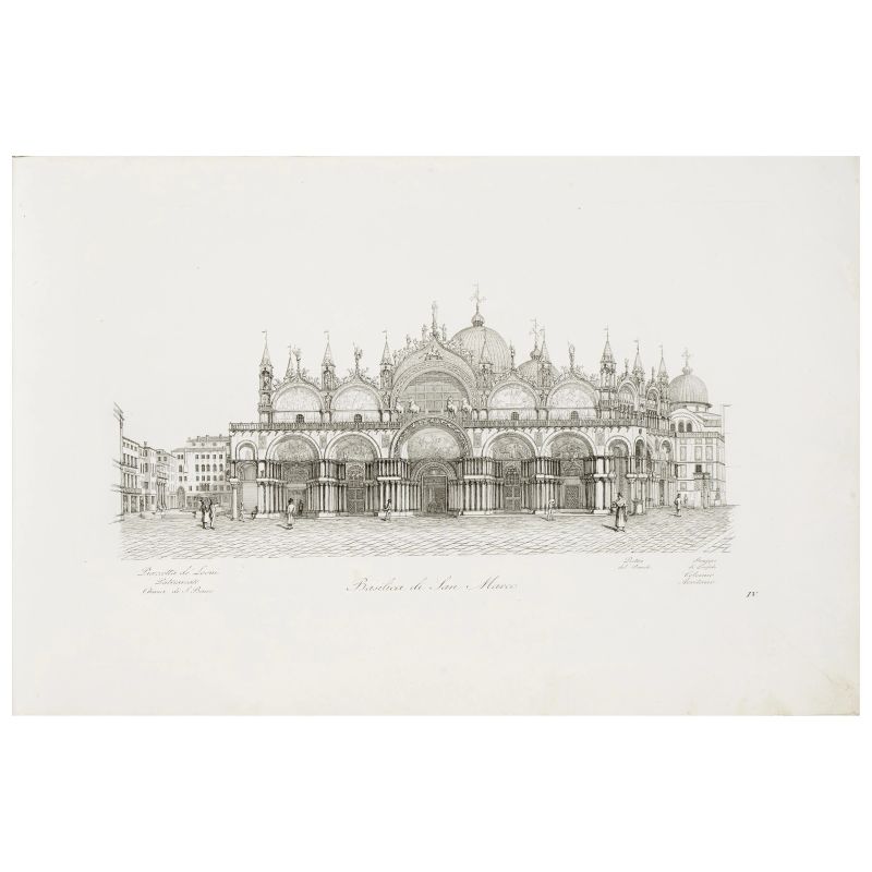 Beautiful set of Venetian views from the early nineteenth century  - Auction BOOKS, MANUSCRIPTS AND AUTOGRAPHS - Pandolfini Casa d'Aste