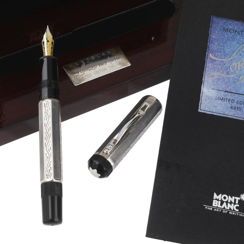 Montblanc : MONTBLANC &quot;LORENZO DE MEDICI&quot; SERIE PATRON OF ART PENNA STILOGRAFICA EDIZIONE LIMITATA N. 2514/4810, ANNO 1992  - Asta ASTA A TEMPO | PENNE DA COLLEZIONE - Pandolfini Casa d'Aste