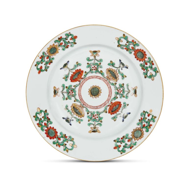 PIATTO, CINA, PERIODO YONGZHENG, 1723-1735  - Asta CERAMICA. MAIOLICHE E PORCELLANE DAL XVI AL XIX SECOLO - Pandolfini Casa d'Aste