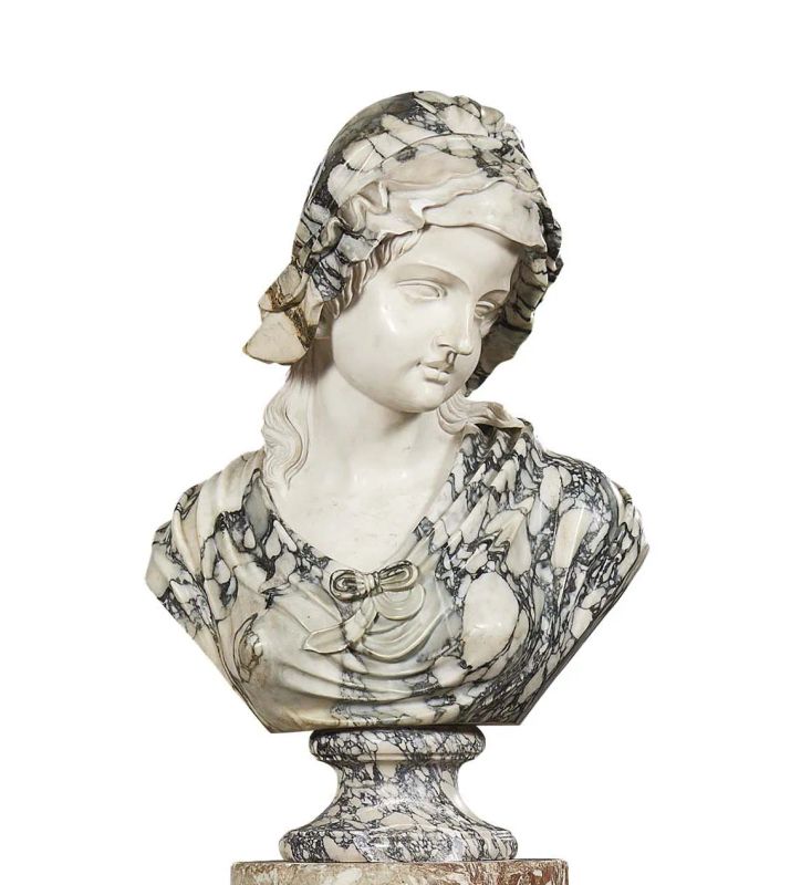 A FEMALE BUST, 19TH CENTURY  - Auction INTERNATIONAL FINE ART and russian objets de vertu - Pandolfini Casa d'Aste