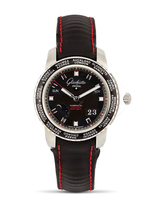 GLASSH&Uuml;TTE ORIGINAL SPORT EVOLUTION CALENDARIO PERPETUO REF. M1 30-83  - Auction Fine watches - Pandolfini Casa d'Aste