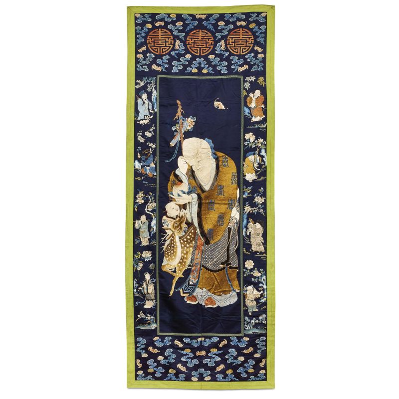 A EMBROIDERY ON SILK, CHINA, LATE QING DYNASTY, 19TH-20TH CENTURIES  - Auction Asian Art | &#19996;&#26041;&#33402;&#26415; - Pandolfini Casa d'Aste