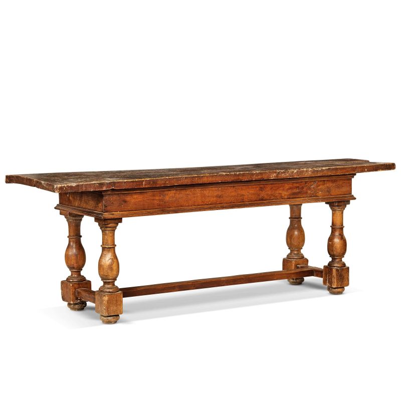 A TUSCAN TABLE, 17TH CENTURY  - Auction FURNITURE, WORKS OF ART AND MAJOLICA - Pandolfini Casa d'Aste